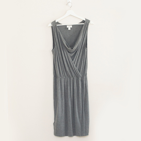 LOFT Dresses & Skirts - LOFT Sleeveless Faux Wrap Knit Dress L LOFT Dresses & Skirts - LOFT Sleeveless Faux Wrap Knit Dress L